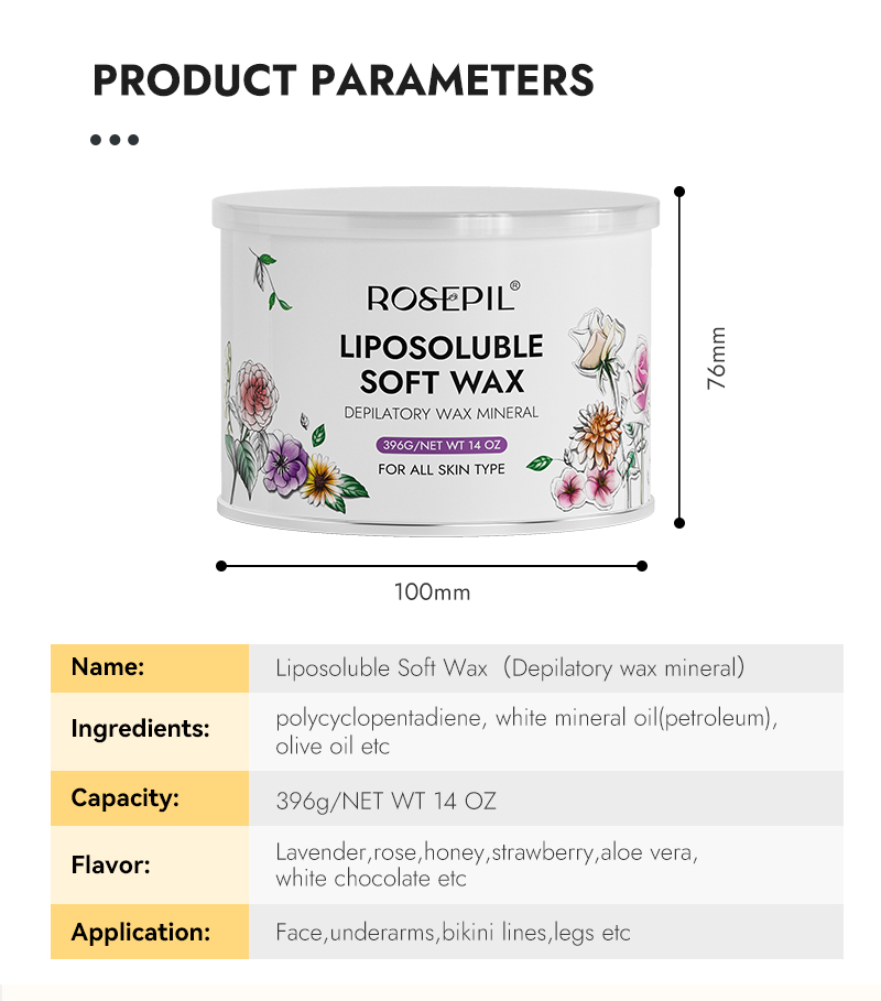 396g Lipoosoluble Soft Wax（Depilatory wax mineral）