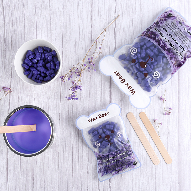 Lavender Bear Shape Wax For Deplition 100g/400g/bag Wax