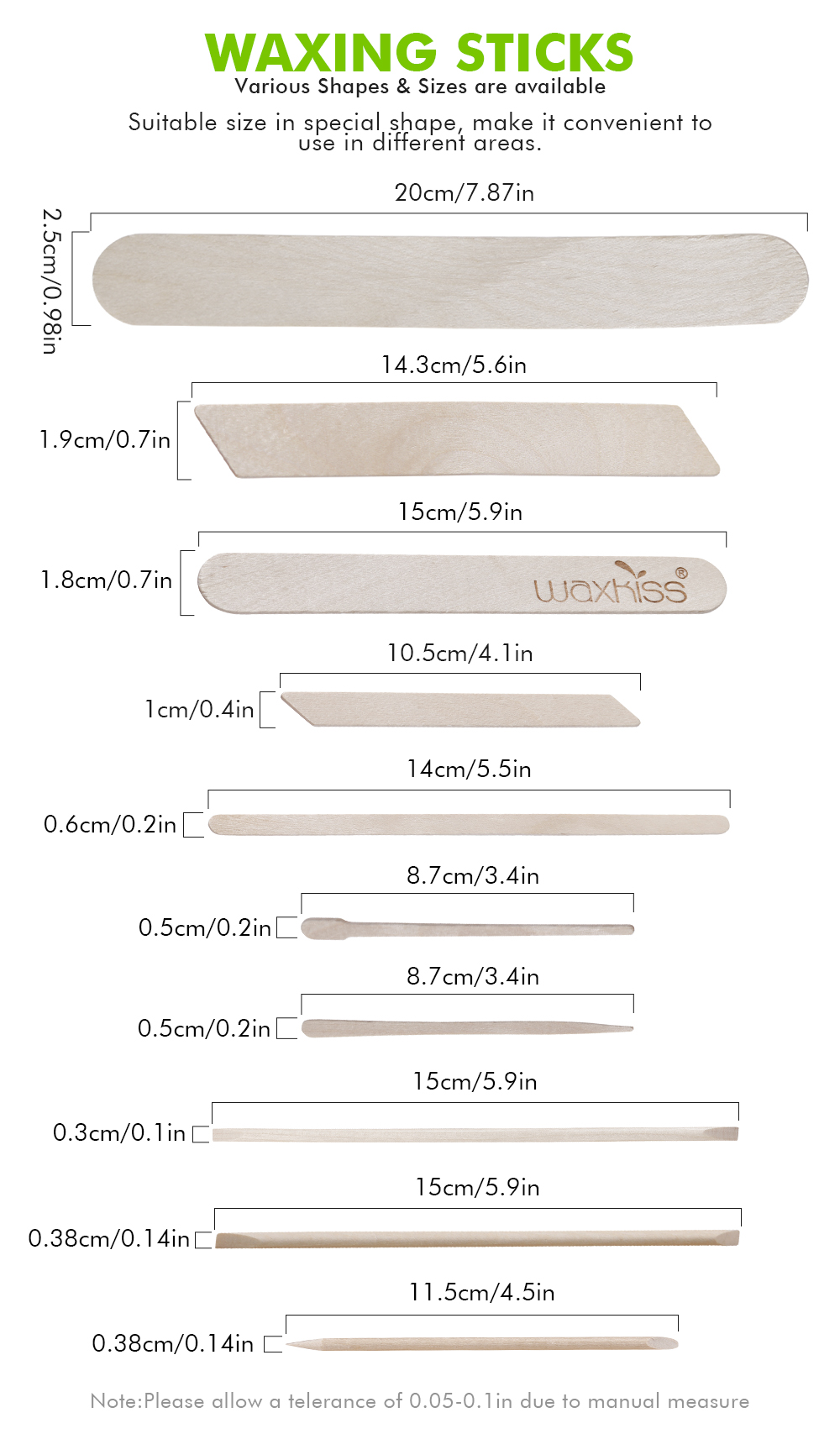 Small Wooden Waxing Spatula WS-03