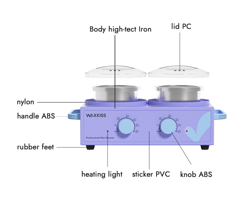 heigh-tect iron double pot hair remvoal wax machine