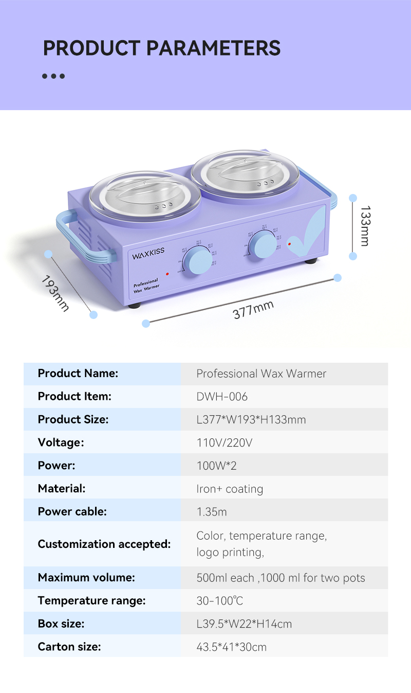 heigh-tect iron double pot hair remvoal wax machine