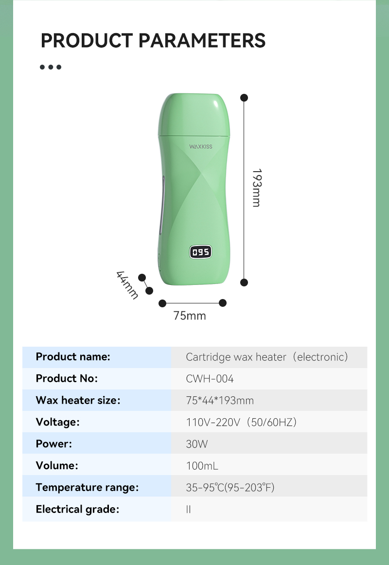 Portable Electronic Cartridge Wax Heater Depilatory Roll On Wax Machine