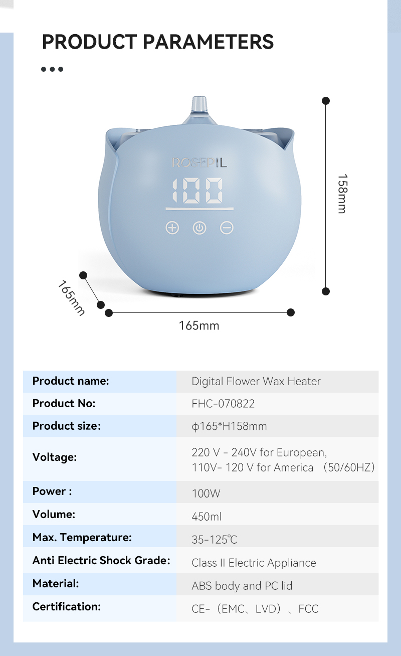 Digital Flower Wax Heater Blue