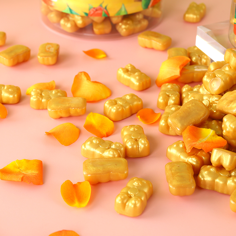 No Strip Needed Wax Bear Hard Wax Beans Golden Glitter All Purpose Hair Removal Wax